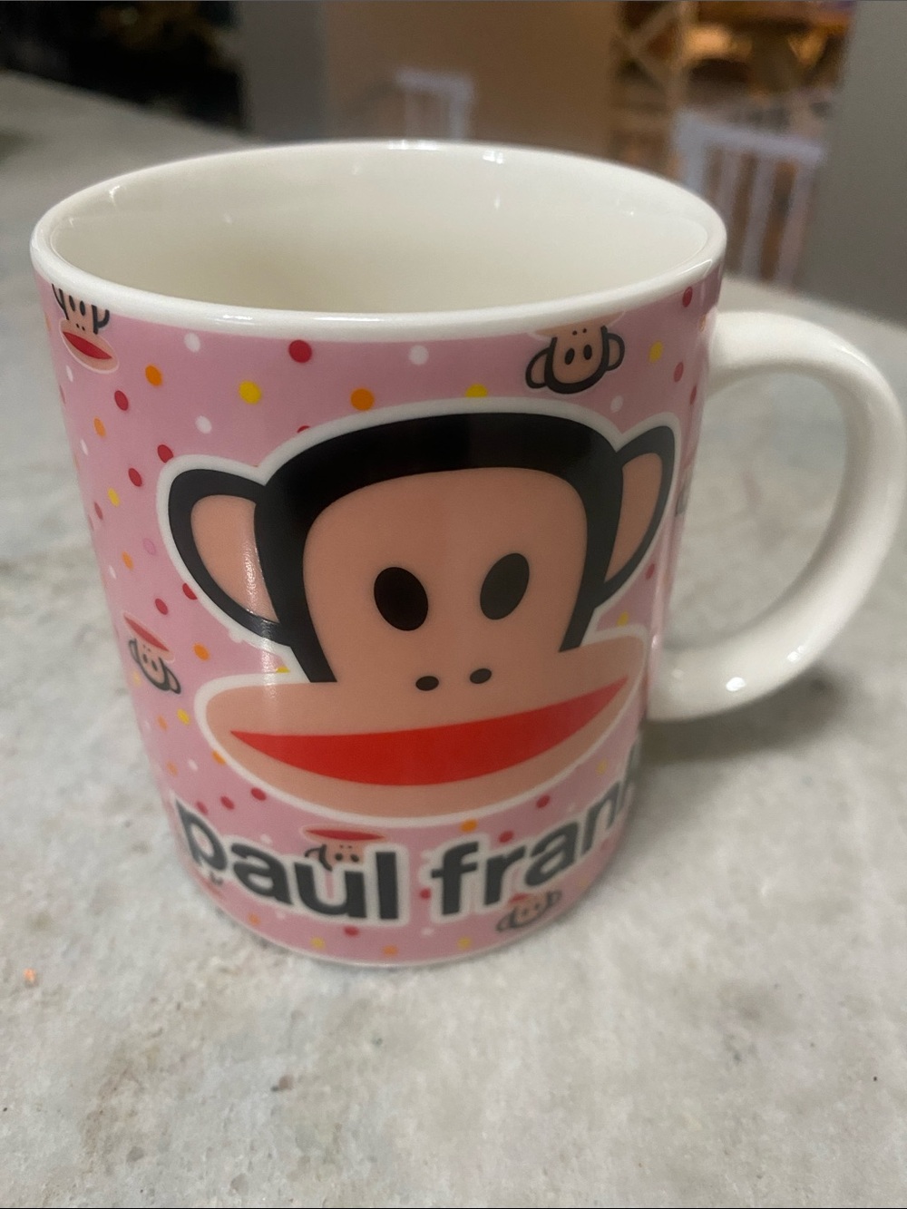 Paul Frank 2025 Limited Pink Julius Monkey Mug with Multicolor Confetti